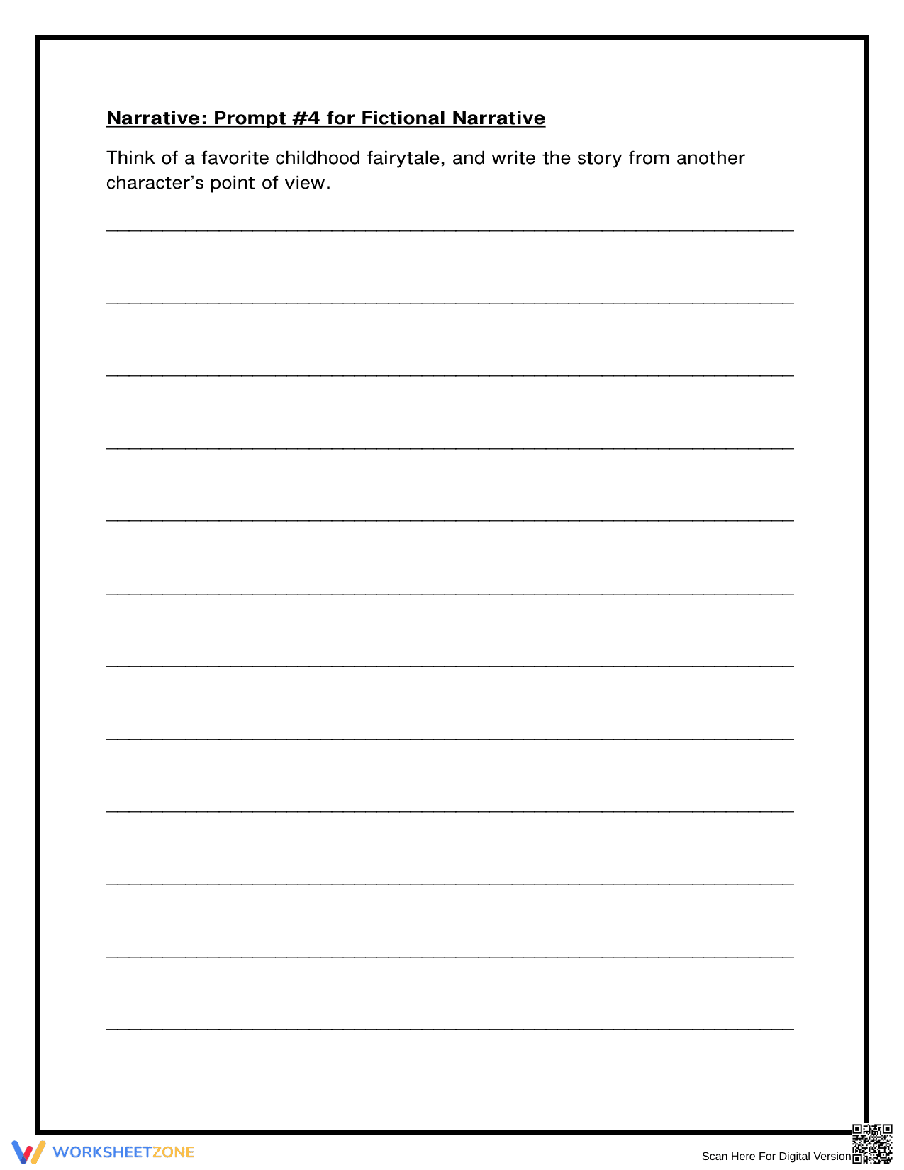Essential Fairytale POV Writing Prompt | Grade 6 ELA - Page 1