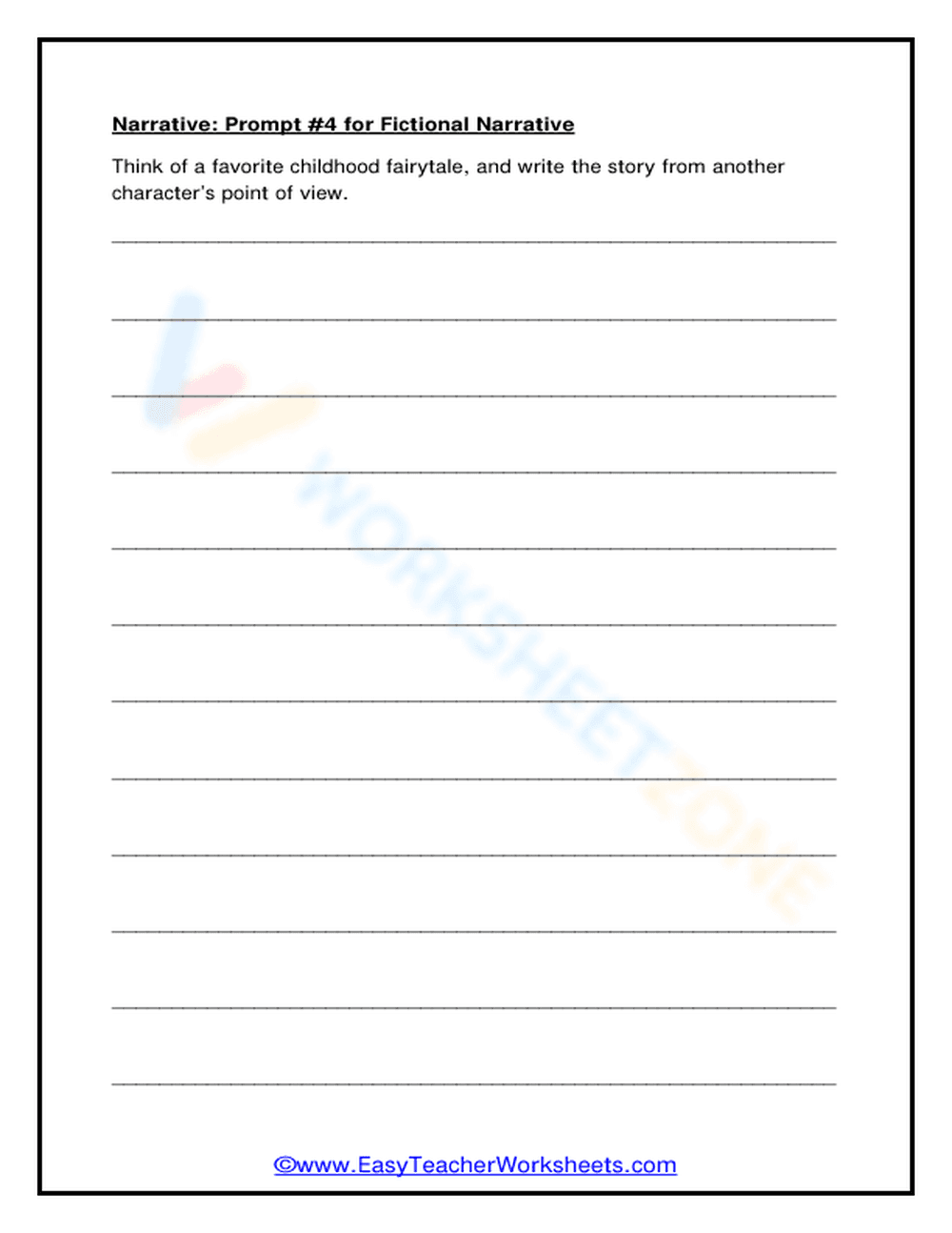 Essential Fairytale POV Writing Prompt | Grade 6 ELA - Page 1