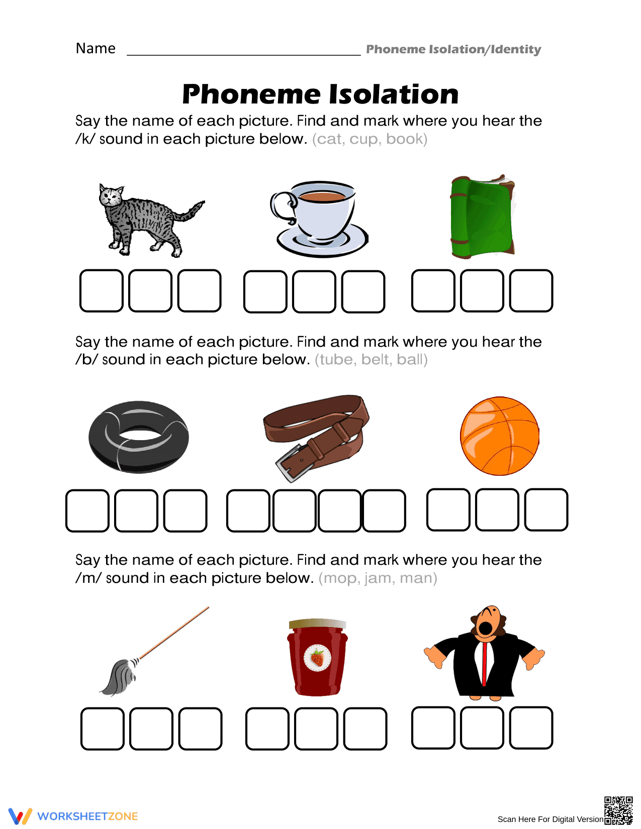 Essential Phoneme Isolation Worksheet | Grades K-2 Phonics - Page 1