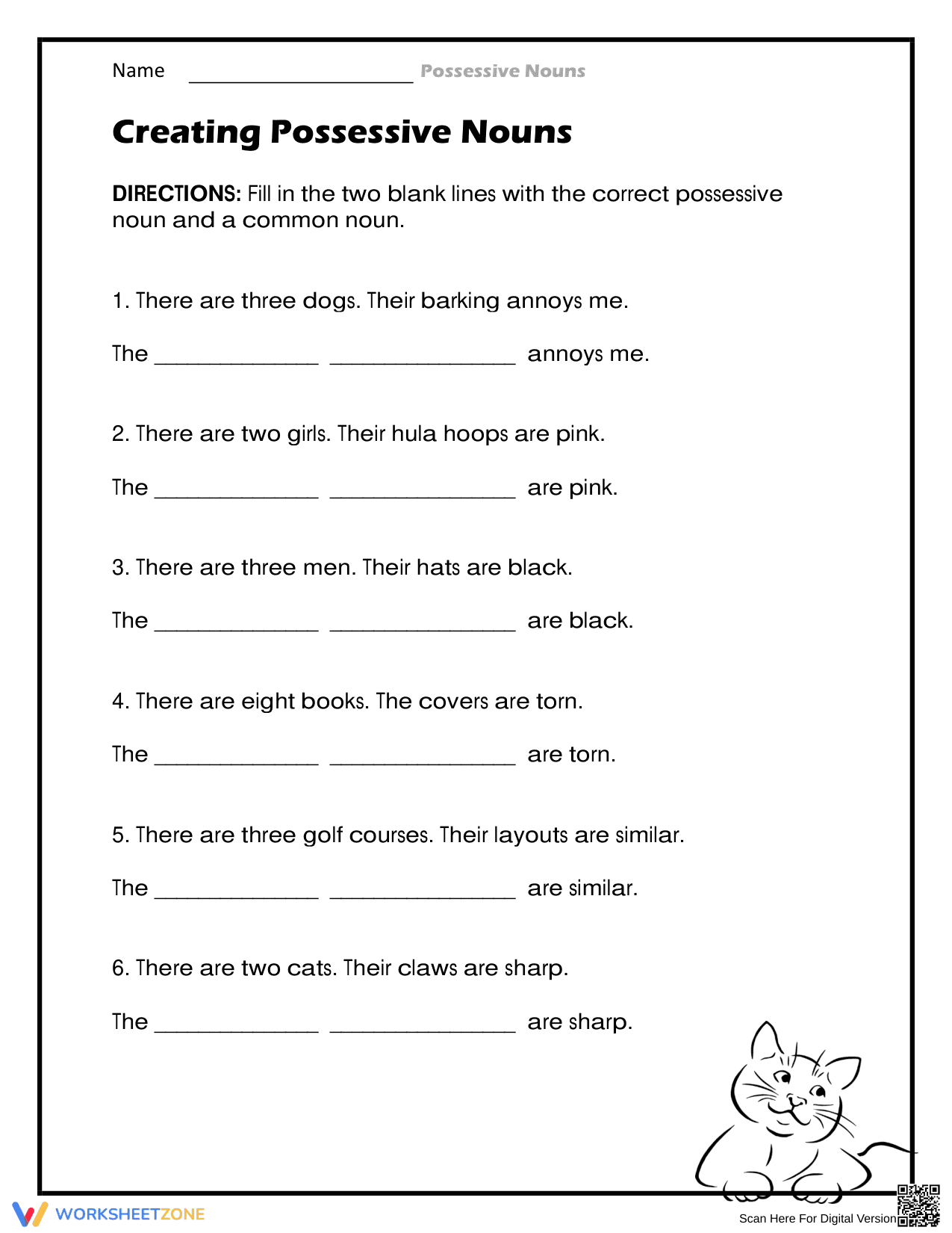 Essential Possessive Nouns Worksheet | Grade 2-4 Aligned - Page 1