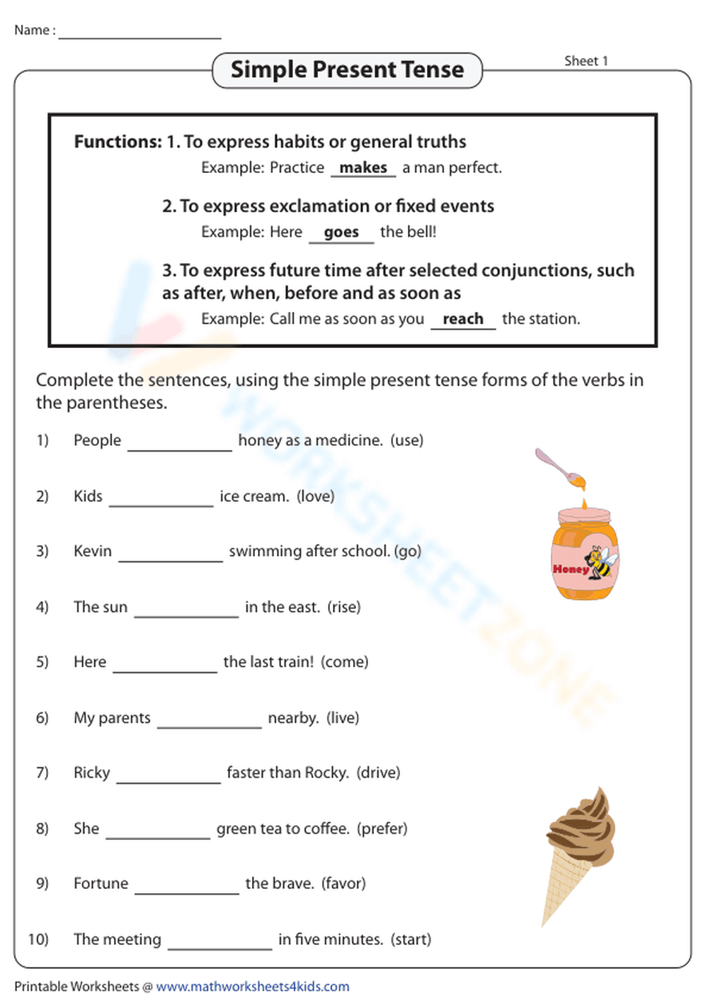 Writing with the Simple Present Tense - Page 1