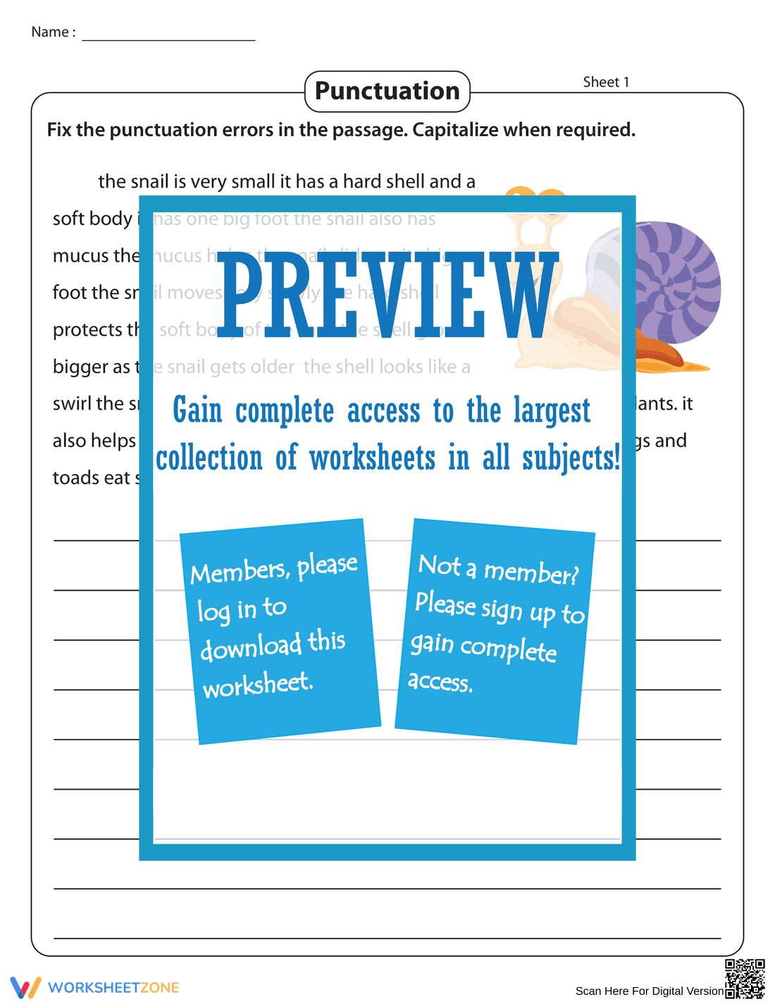 Rewriting with Correct Punctuation Skills - Page 1