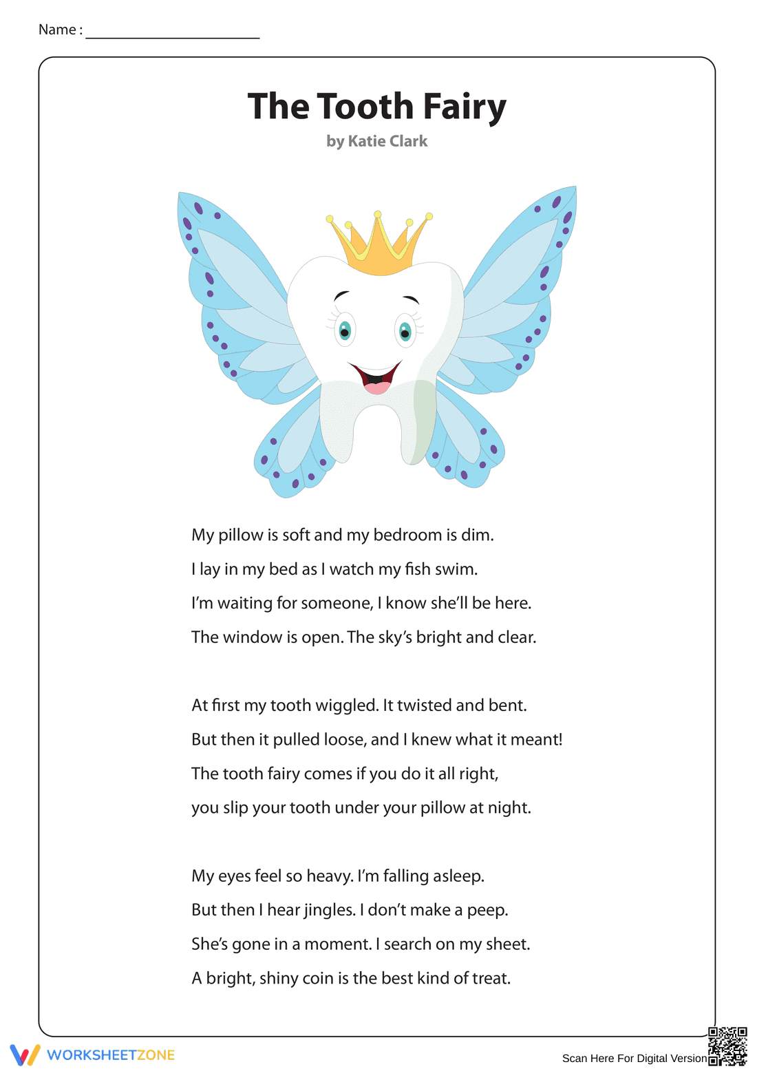 Poem About The Tooth Fairy - Page 1