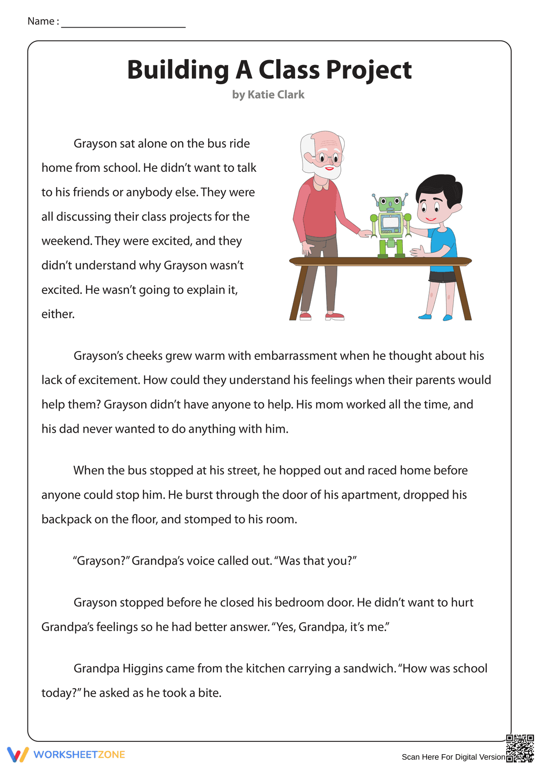 Fiction Story: Building a Class Project - Page 1