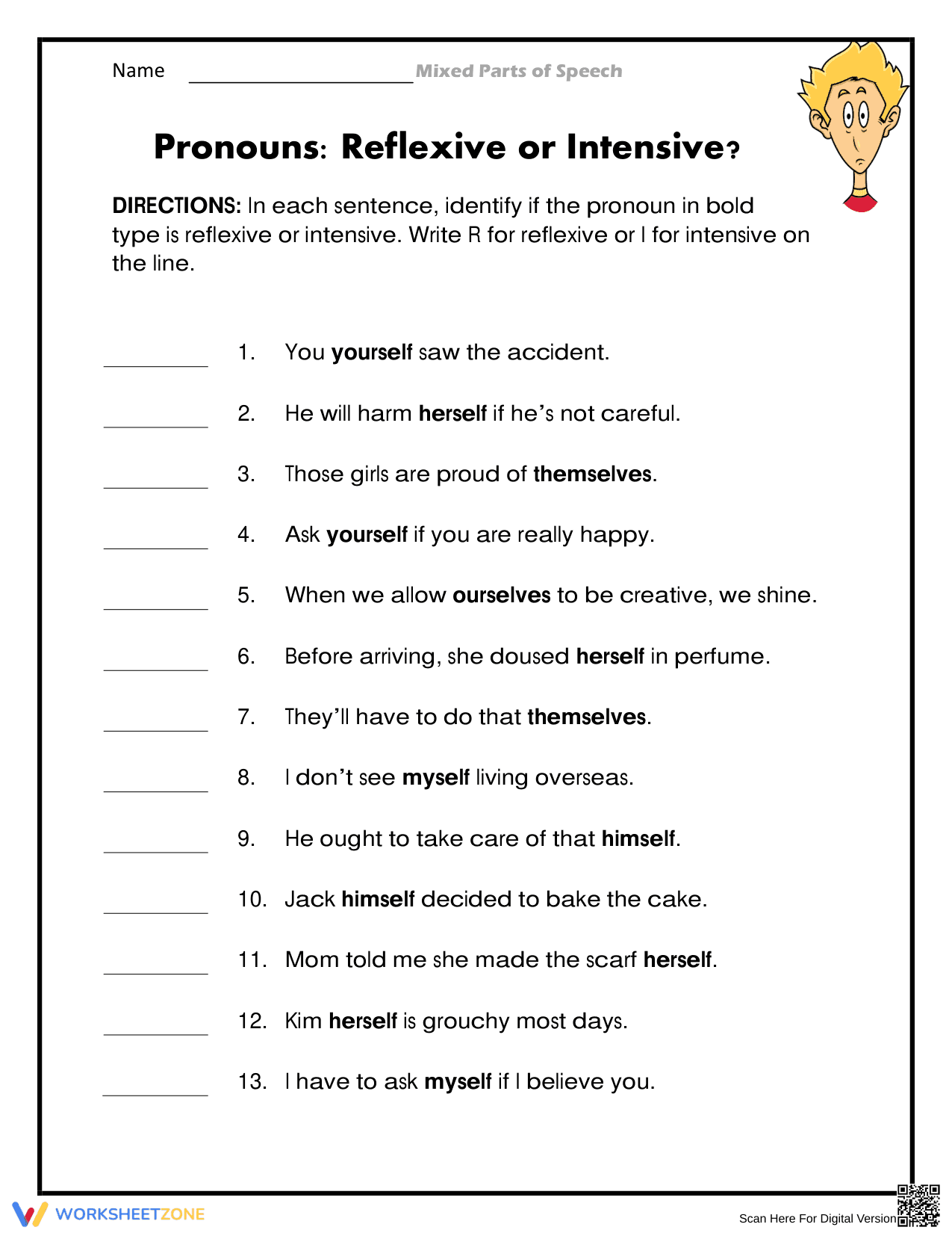 Pronouns: Reflexive or Intensive Learning - Page 1