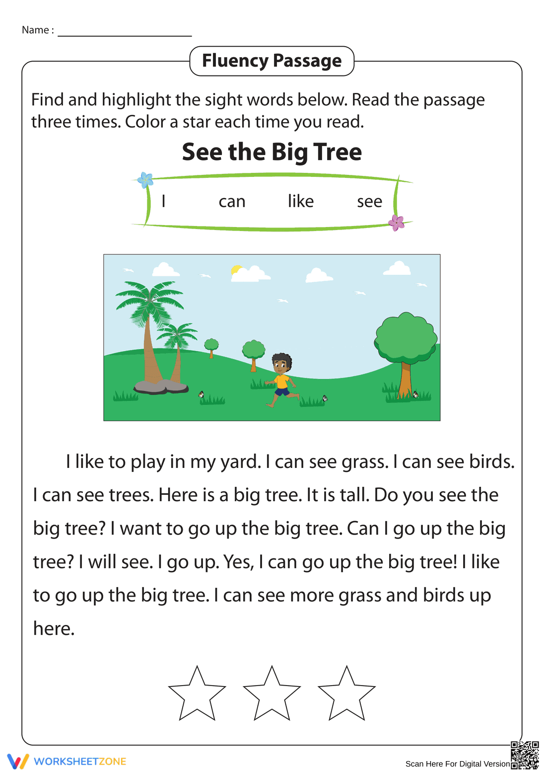More Sight Words Practice for Reading Skills - Page 1