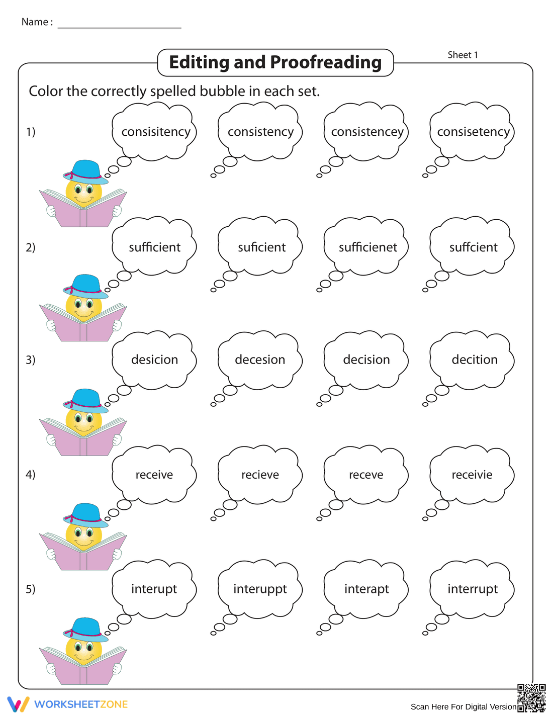 Improve Spelling with Correction Exercises - Page 1
