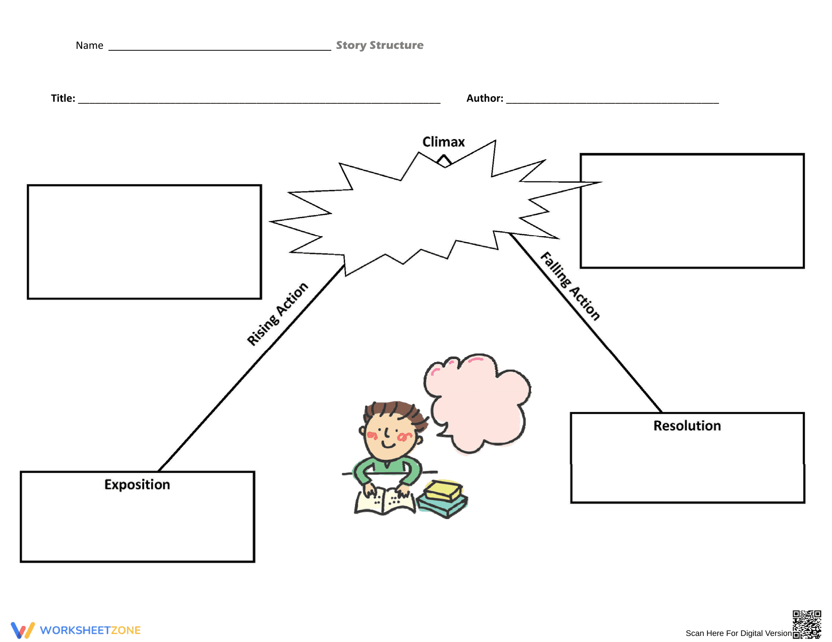 Printable Story Structure Plot Organizer — Grade 3-5 Ready - Page 1