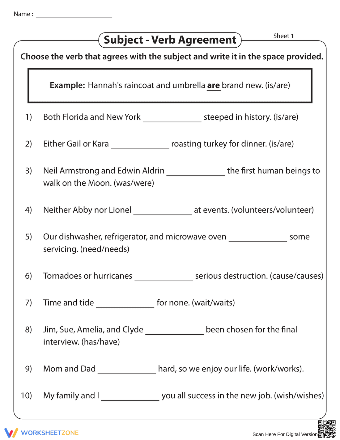 Using Compound Subjects with Verbs Correctly - Page 1