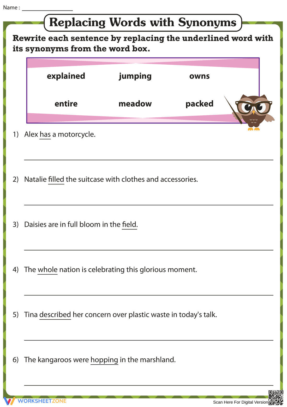 Rewriting Sentences with Synonyms - Page 1