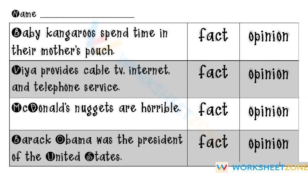 Essential Facts and Opinions Practice | Grade 4 ELA - Page 1