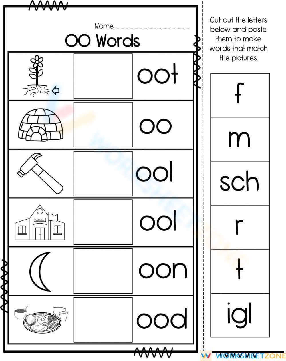 Essential 'OO' Sound Worksheet | Grade 1-2 Phonics - Page 1