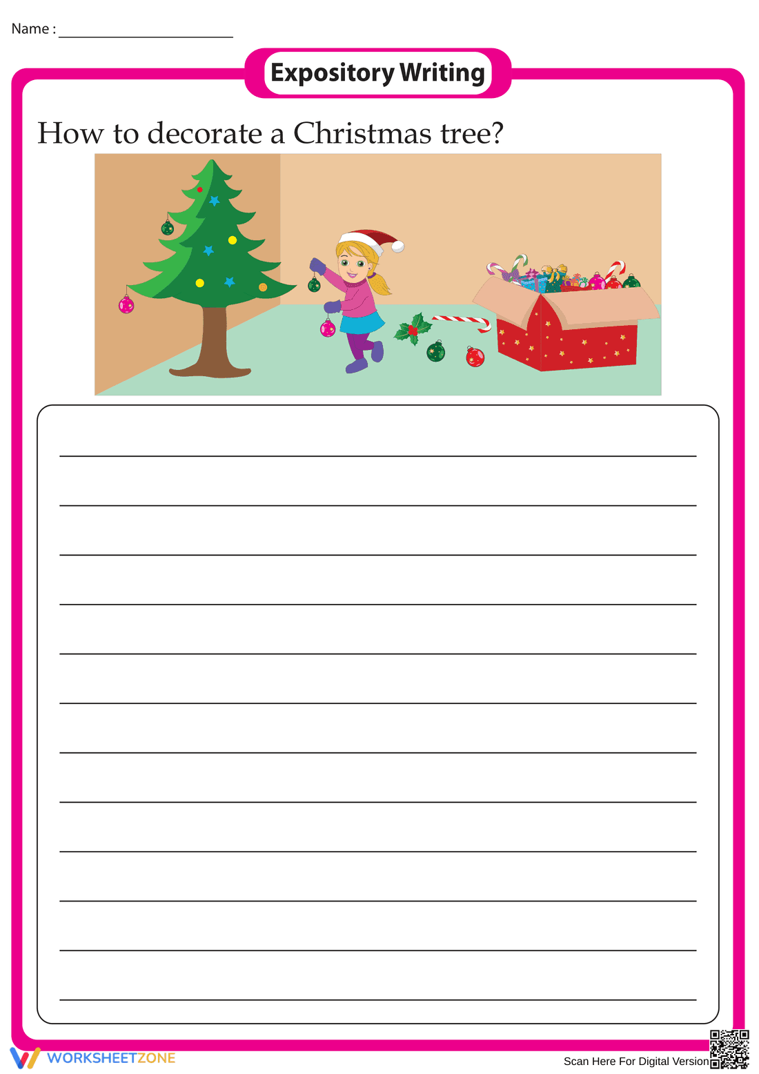 Christmas Tree Expository Writing - Page 1