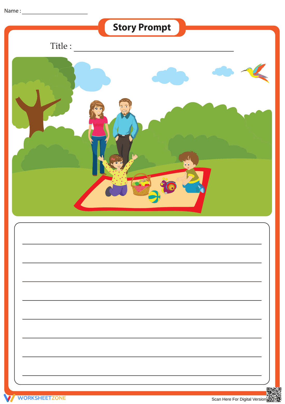 Engaging Story Prompt Worksheet - Page 1