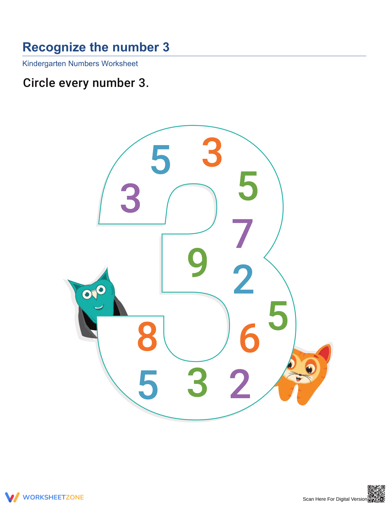 Improve Skills: Recognizing Numbers 1 to 10 - Page 1