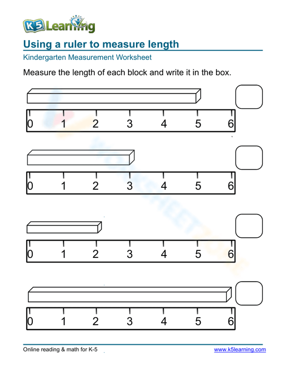Measure Objects With a Scale - Page 1