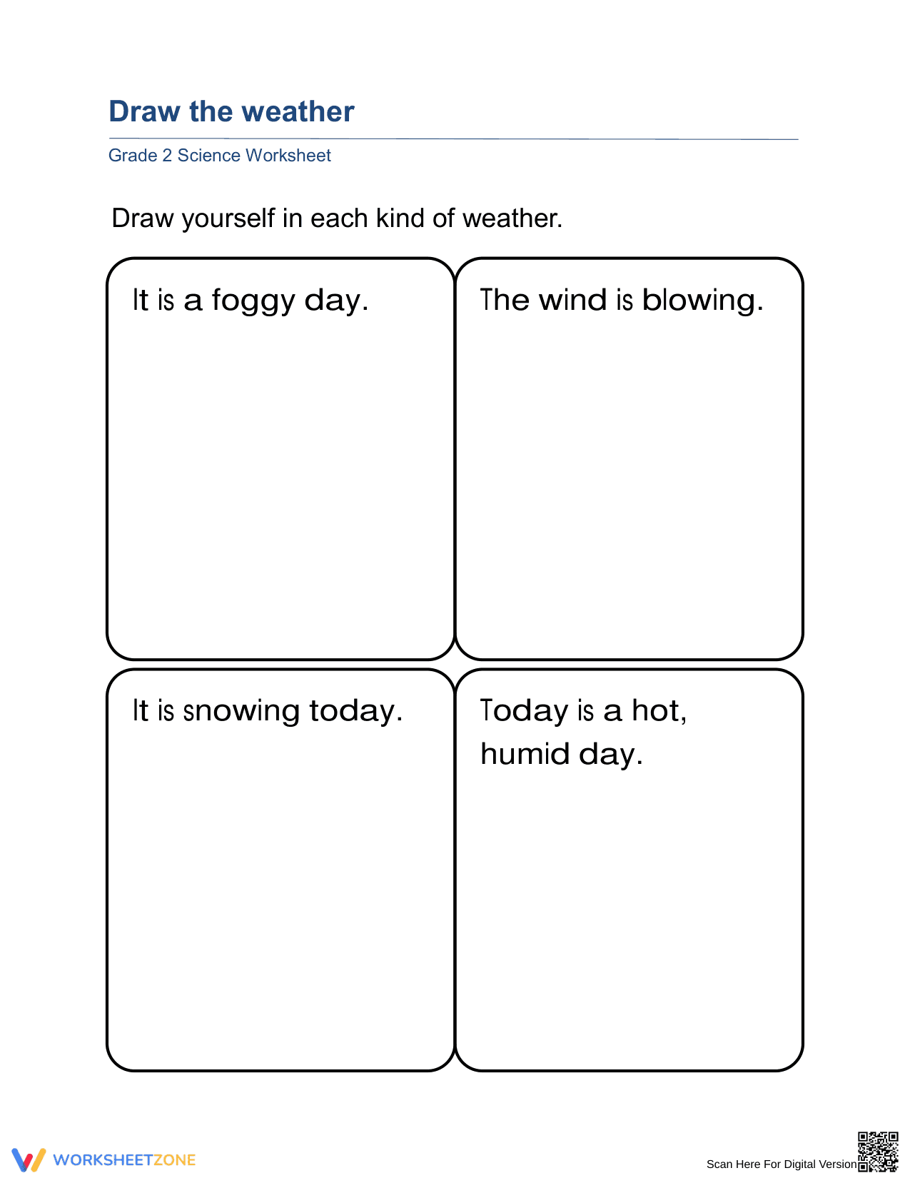 Essential Grade 2 Weather Worksheet | Printable Science - Page 1