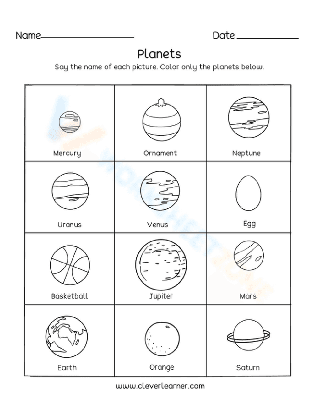 Recognizing Planets in the Solar System - Page 1