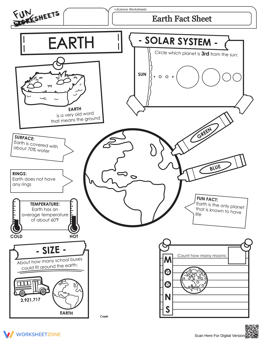 Earth Fact Worksheet - Page 1