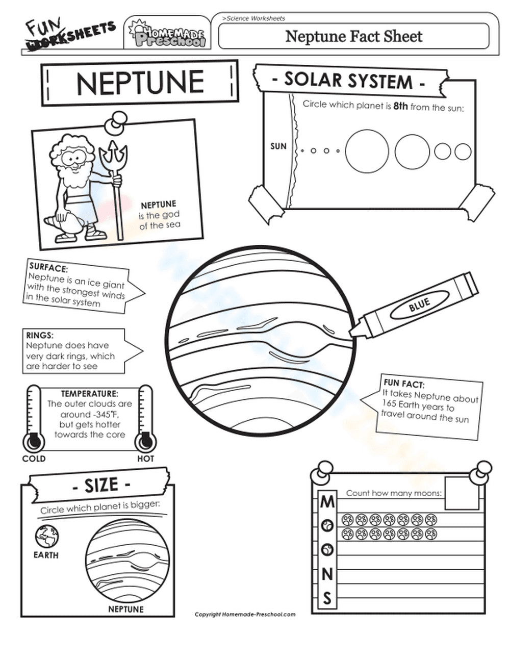 Neptune Fact Worksheet - Page 1