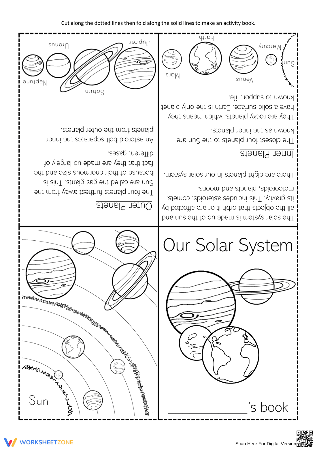 Solar System Folding Booklet - Page 1