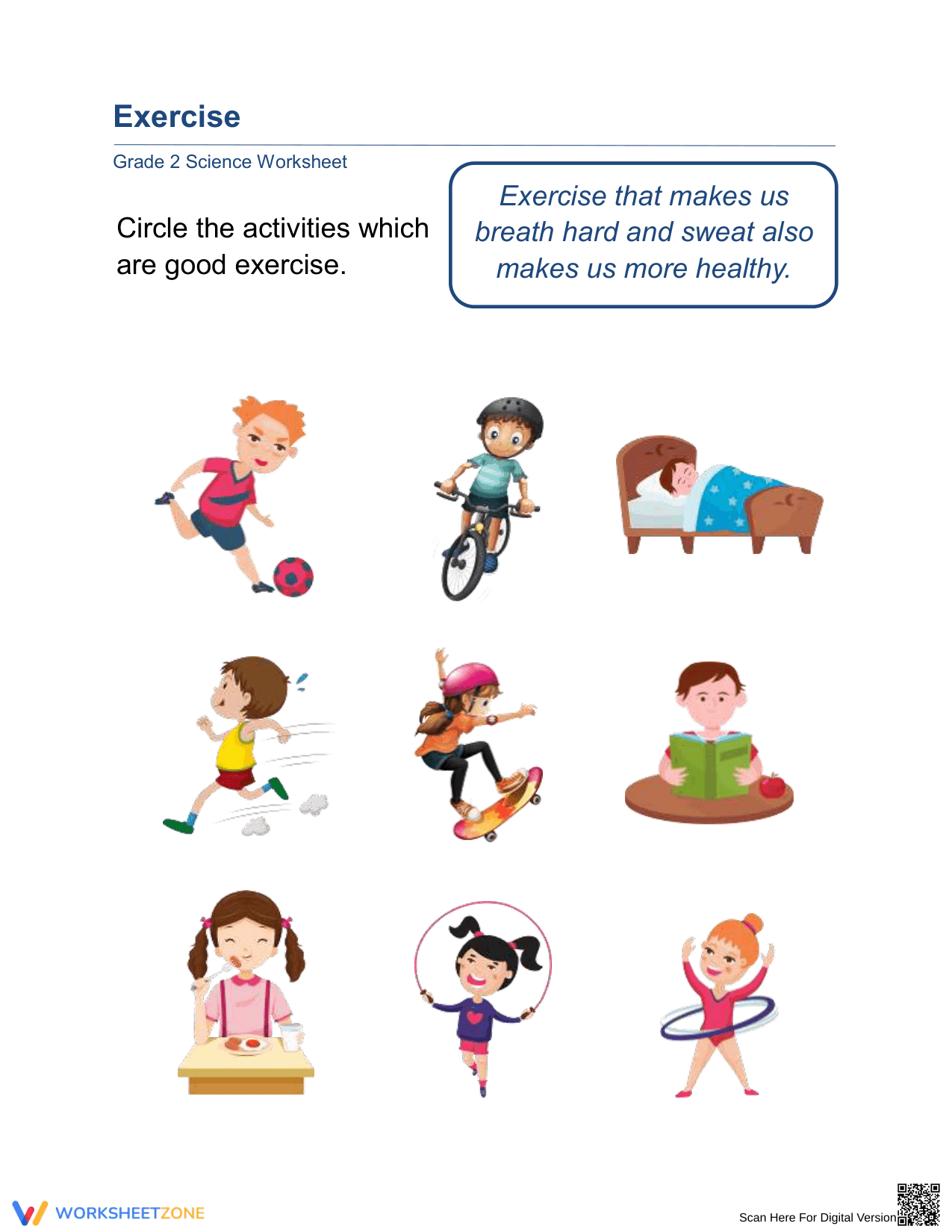 Grade 2 Exercise — Printable No-Prep Worksheet - Page 1