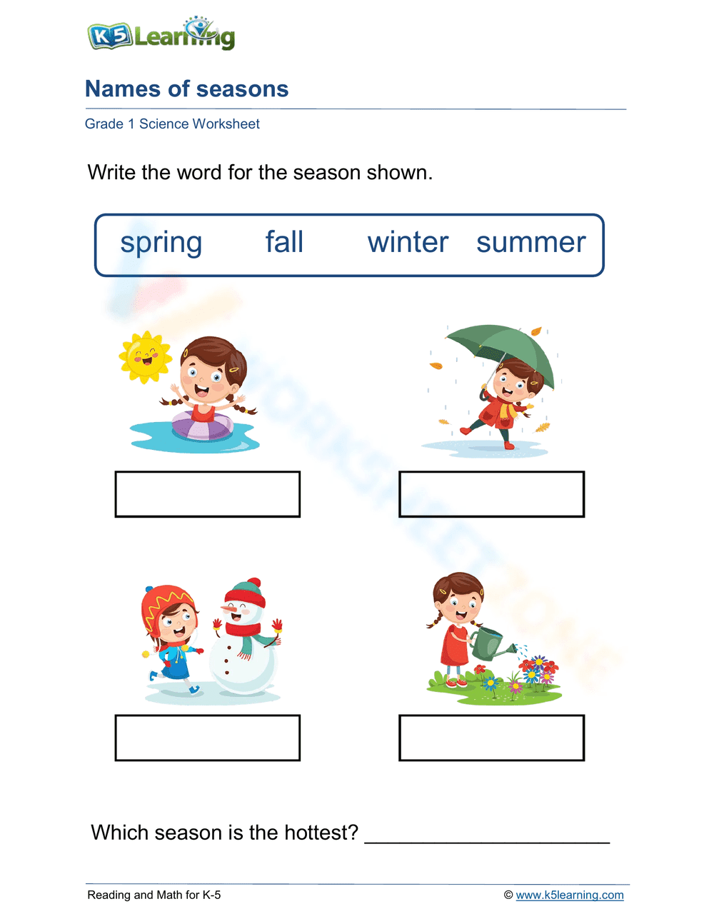 Learning the Names of the Seasons - Page 1