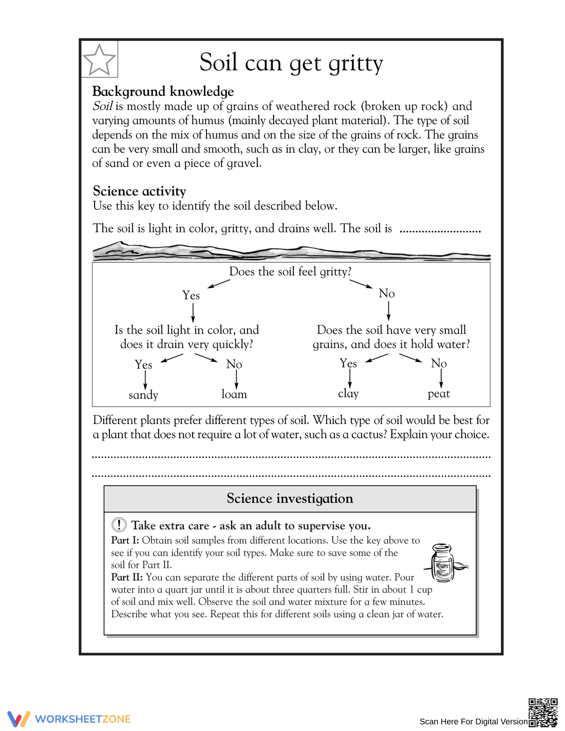 Essential Soil Types Science Worksheet | Grade 5 Aligned - Page 1