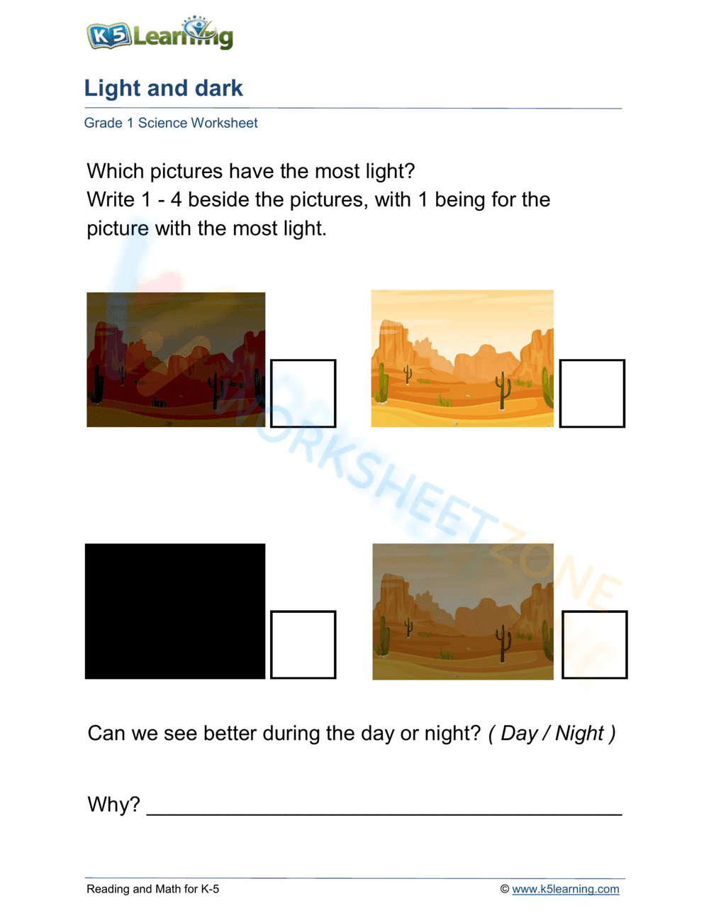 Grade 1 Science: Light & Vision — Printable No-Prep Resource - Page 1