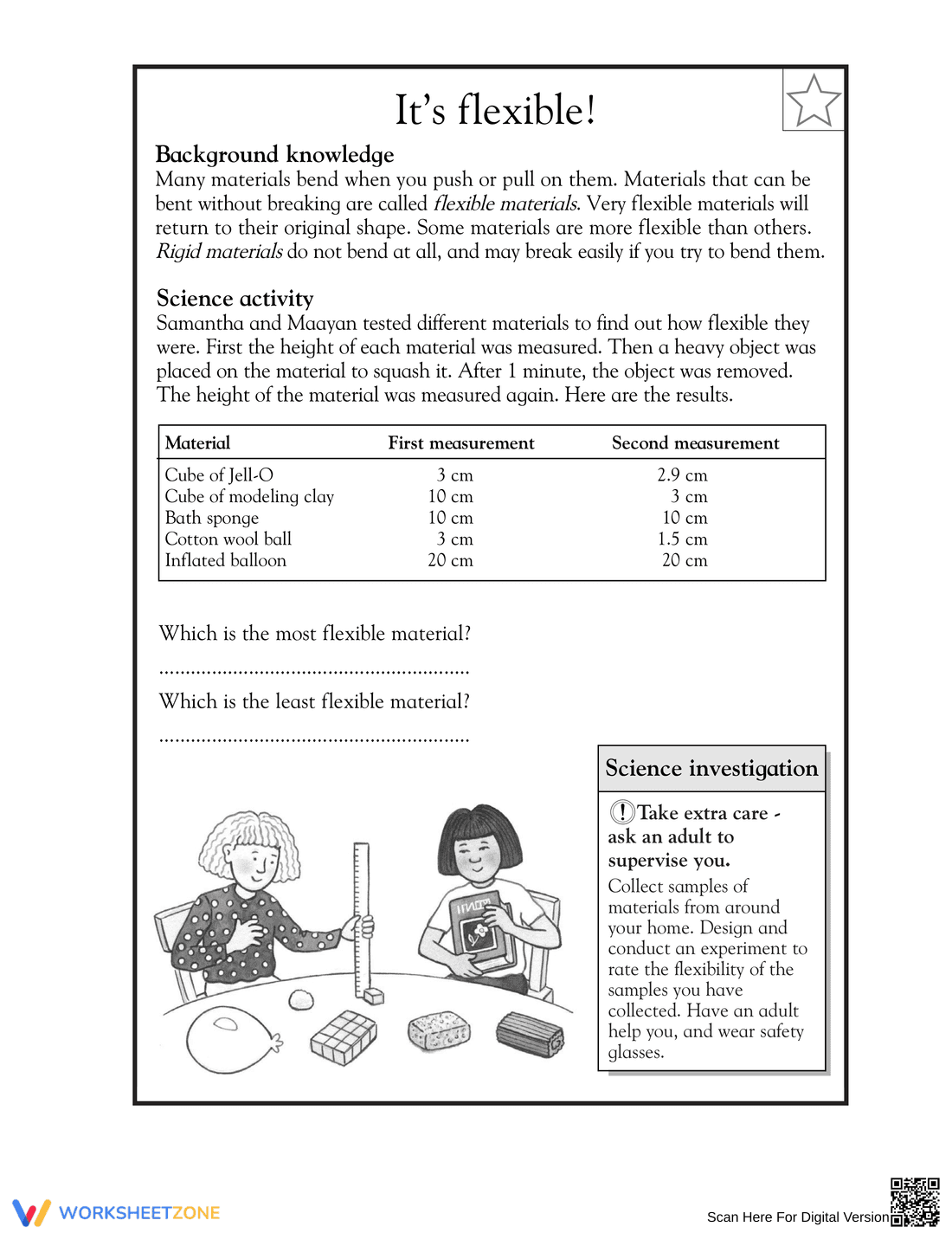 Essential Grade 4 Science: Properties of Flexible Materials - Page 1