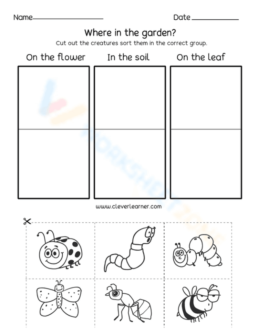 Essential Garden Animals Habitat Sort | Kindergarten Science - Page 1