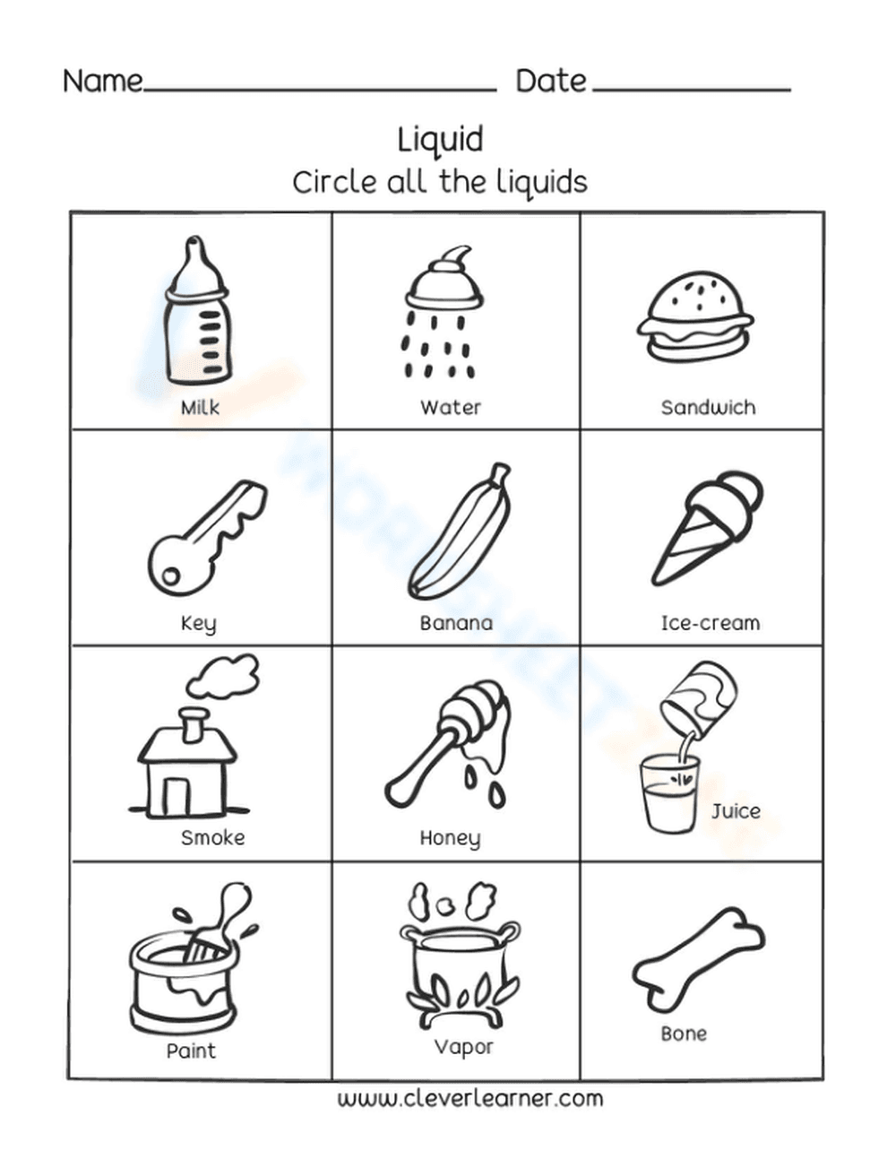 Identifying Liquid States Of Matter Activity - Page 1