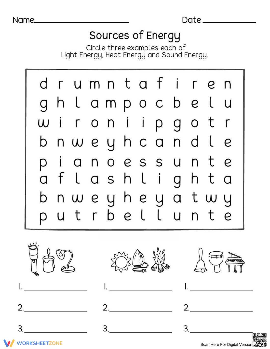 Identifying Sources of Energy - Page 1