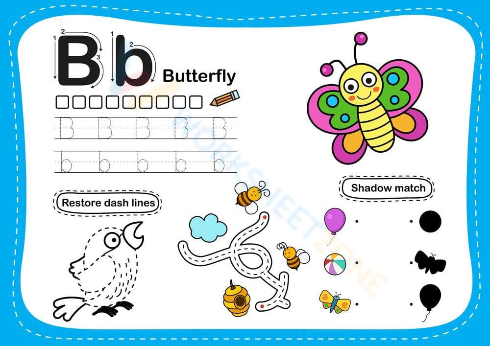 Alphabet Tracing - Letter B - Page 1