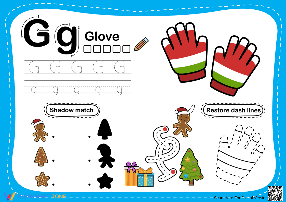 Letter G Alphabet Tracing | Essential Kindergarten Worksheet - Page 1