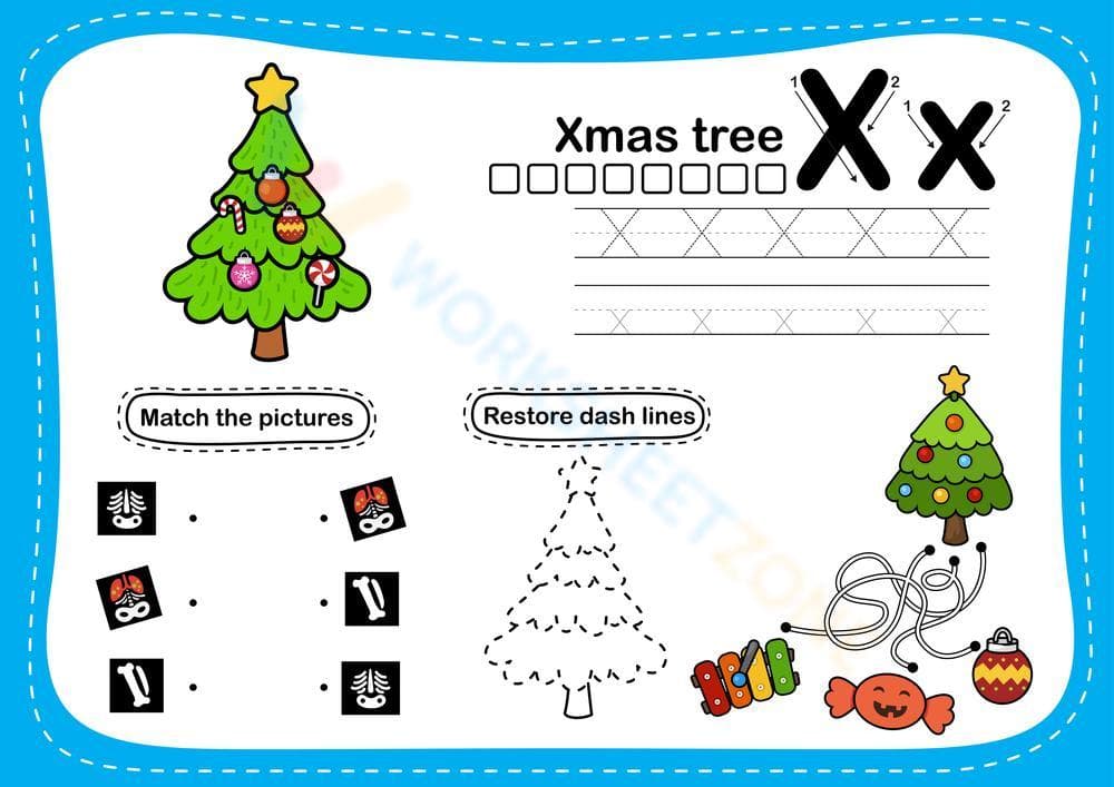 Alphabet Tracing - Letter X - Page 1