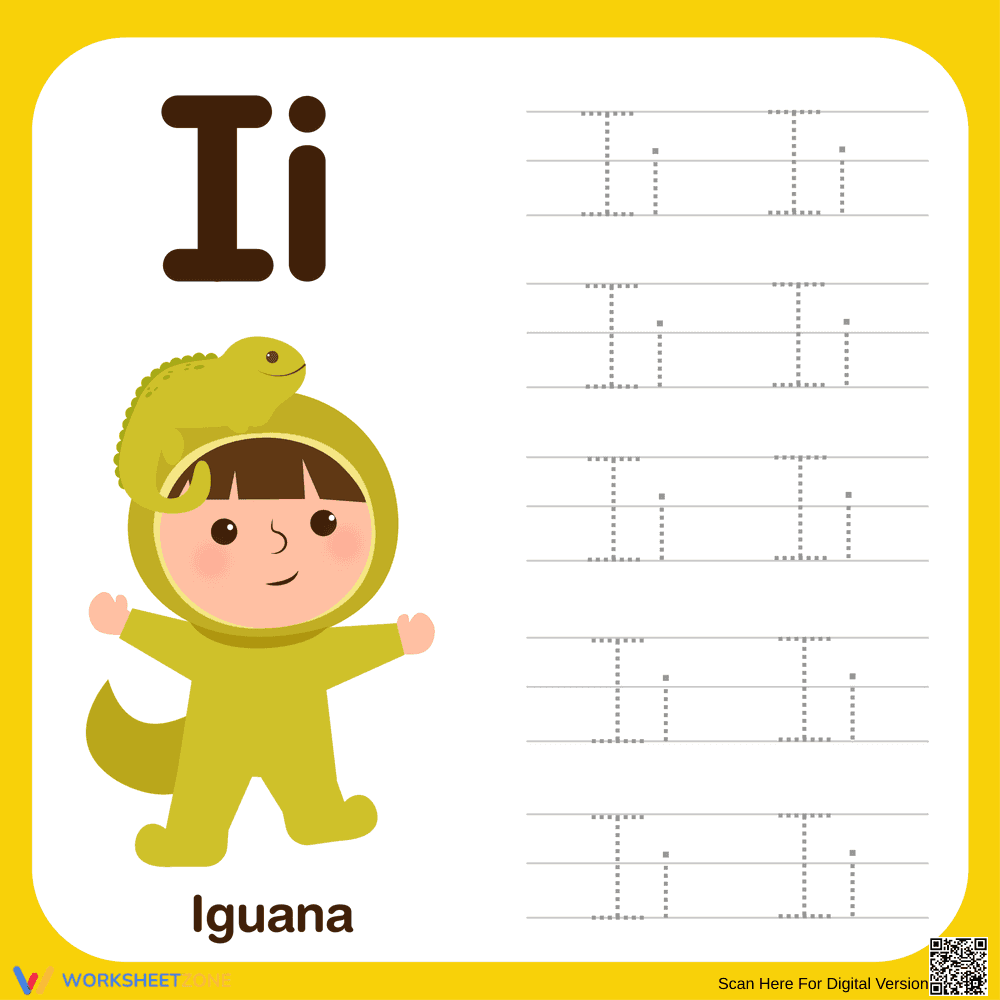 Letter I Tracing Worksheet | Essential Kindergarten ELA - Page 1