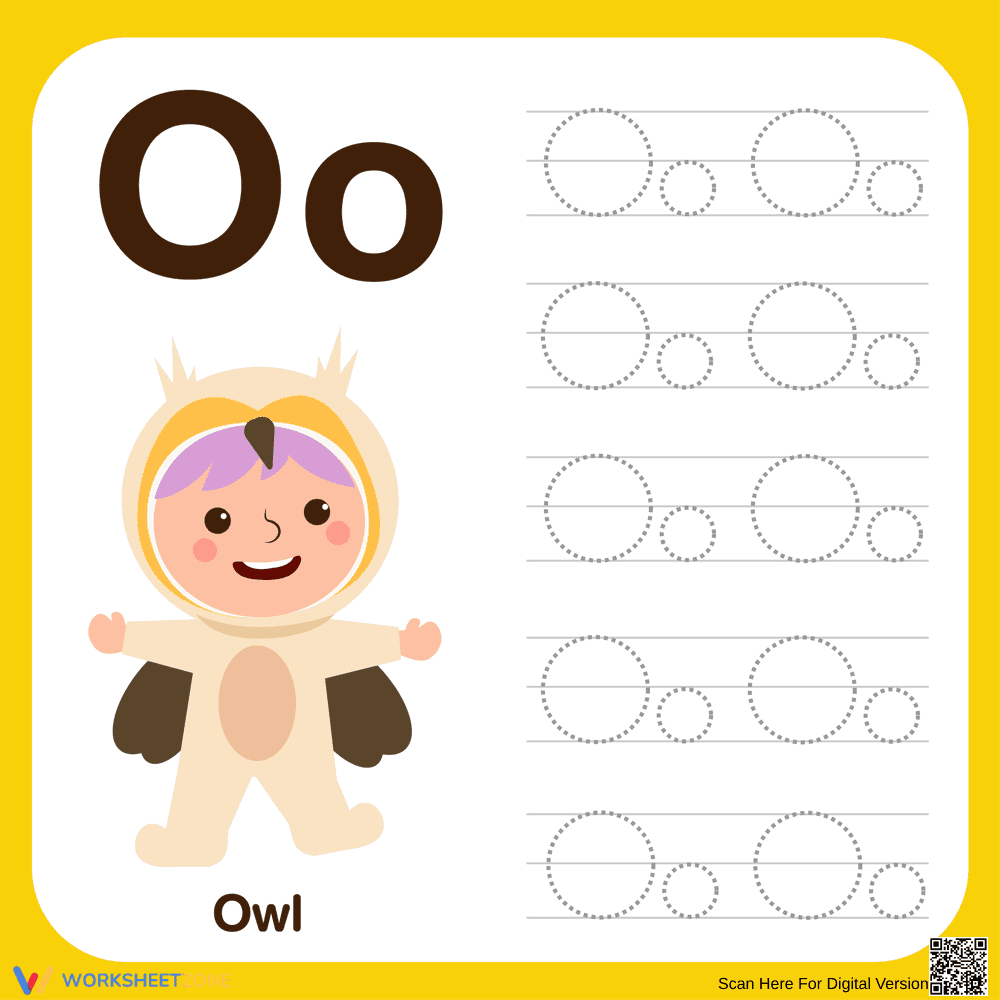 Letter O Tracing Worksheet | Essential Grade K Alphabet - Page 1