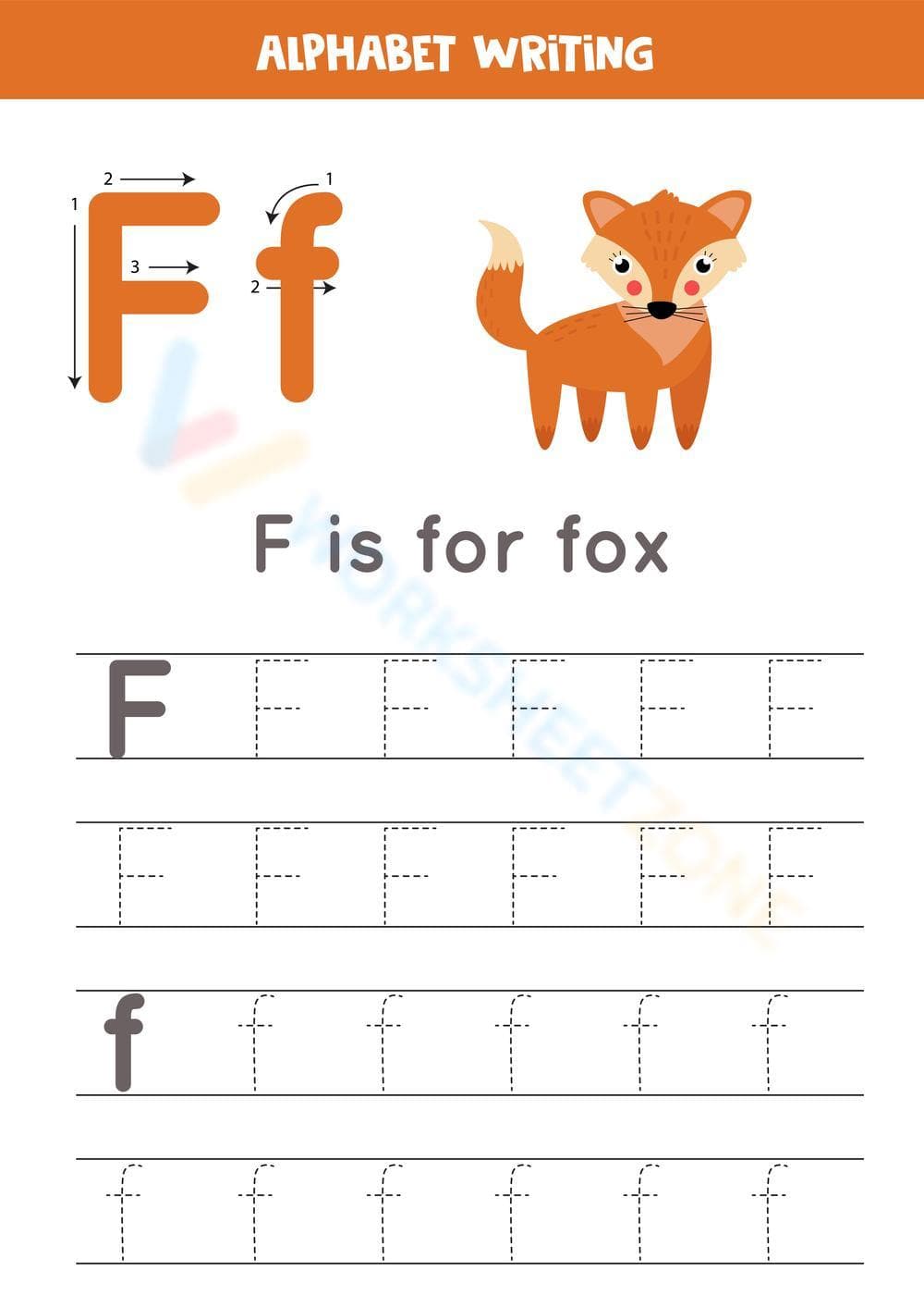 Alphabet Writing - F - Page 1