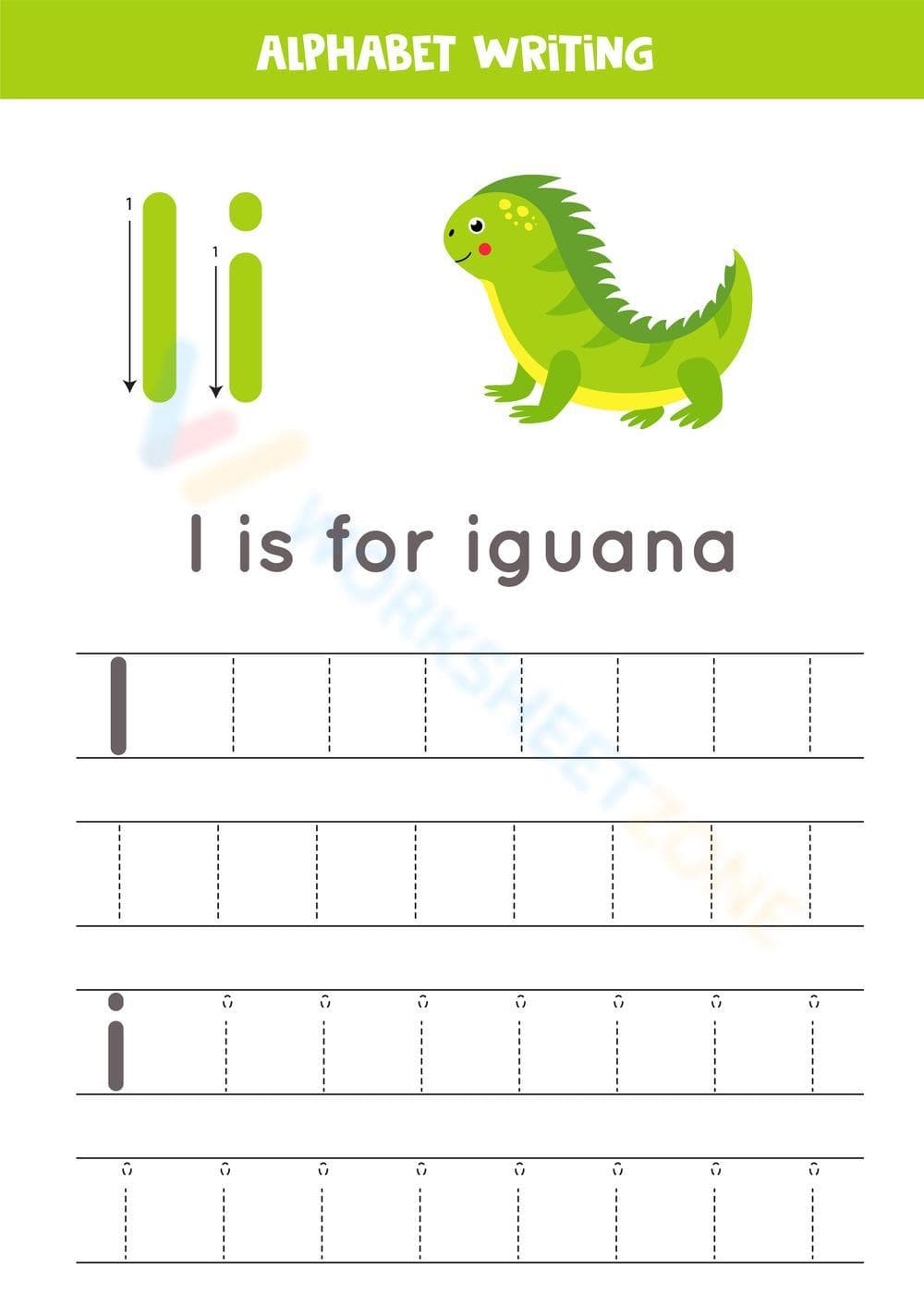 Alphabet Writing - I - Page 1