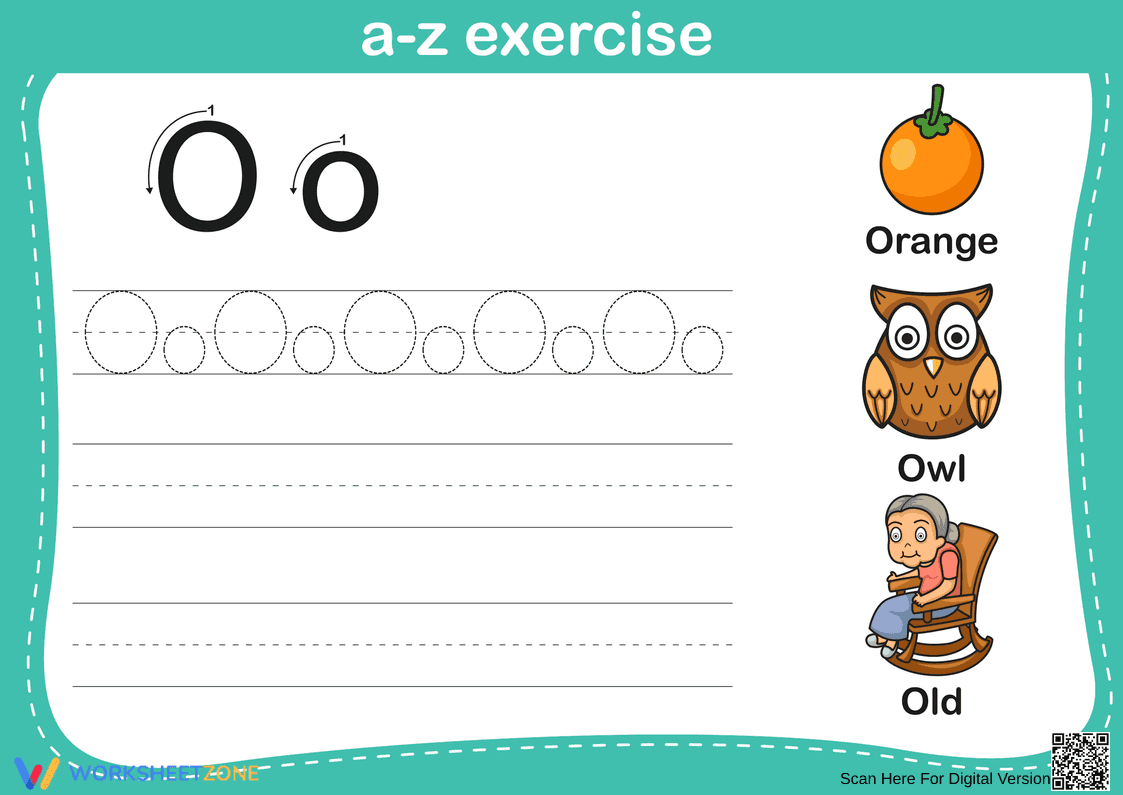 Letter O Tracing Printable | Grade K ELA - Page 1