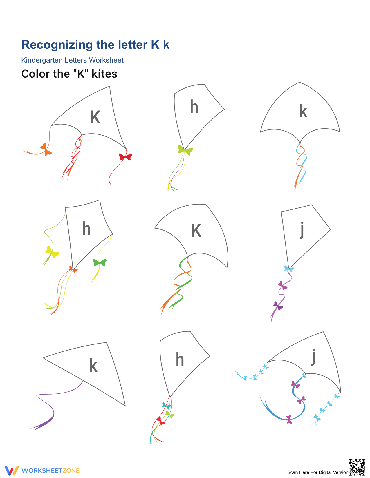 Letter K Recognition Worksheet | Essential Grade K - Page 1