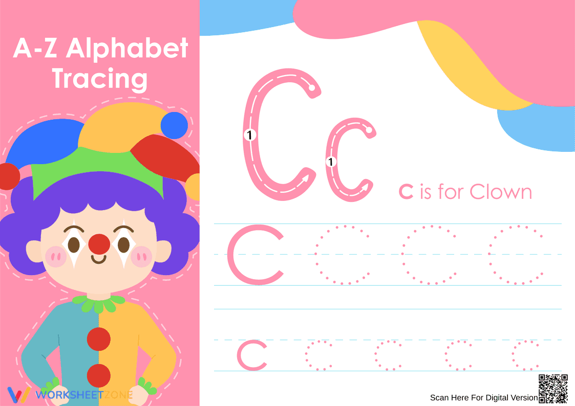 Letter C Tracing Worksheet | Essential Kindergarten Ready - Page 1