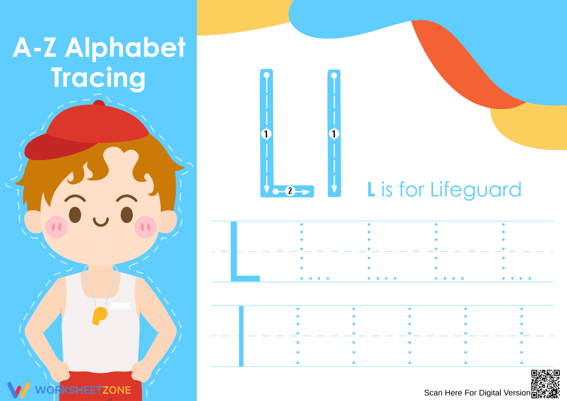Letter L Tracing Worksheet | Essential Kindergarten ELA - Page 1