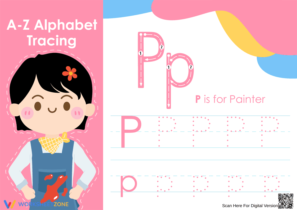 Letter P Tracing Worksheet | Essential Kindergarten ELA - Page 1