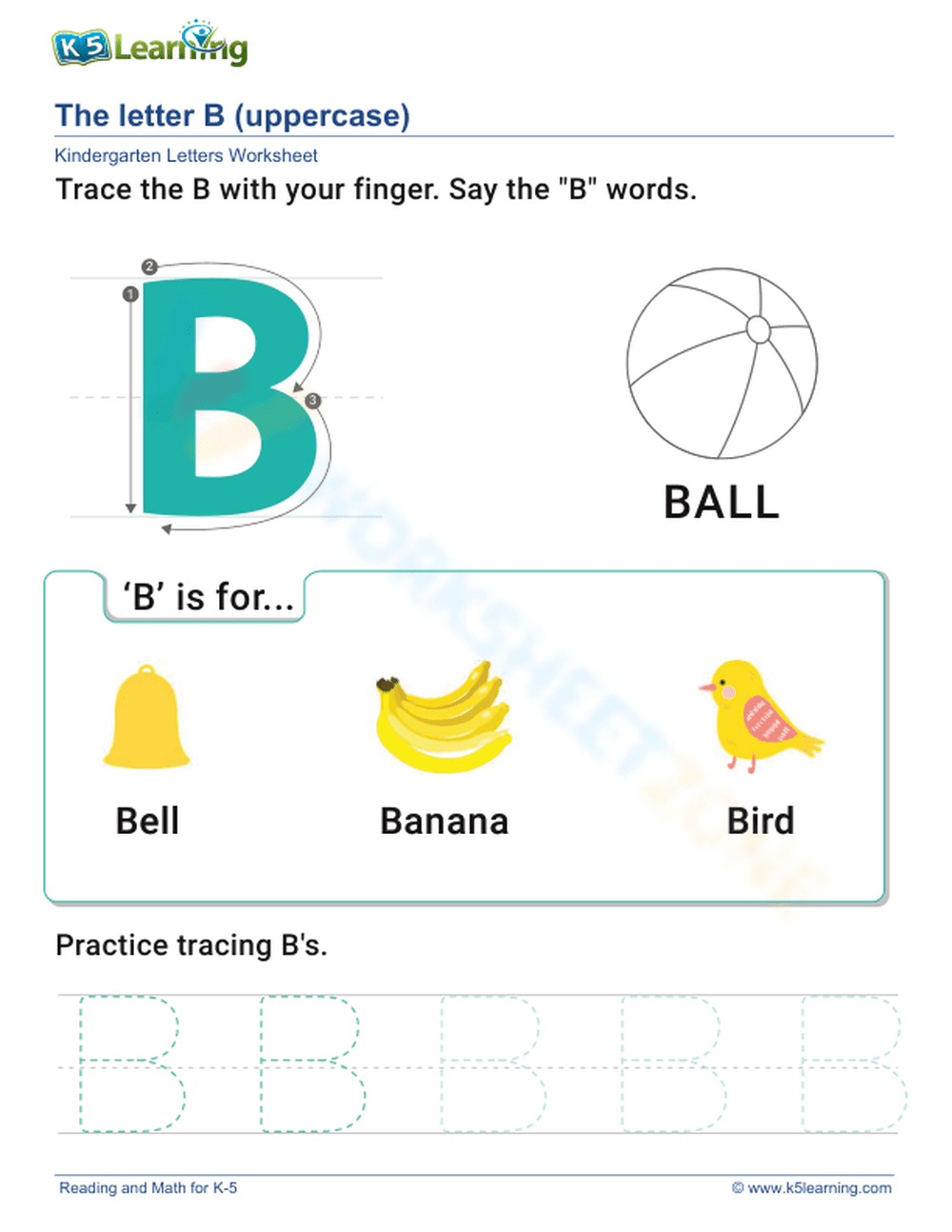 Uppercase Letter B - Page 1