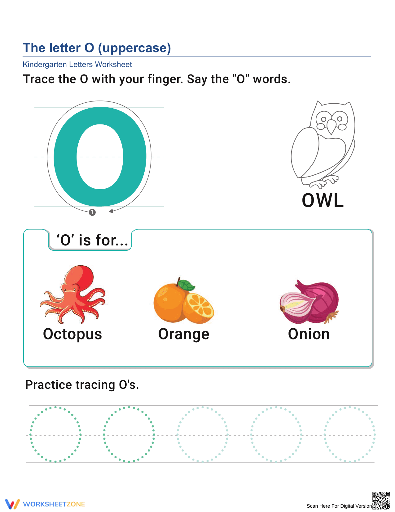 Uppercase Letter O Worksheet | Essential Kindergarten ELA - Page 1