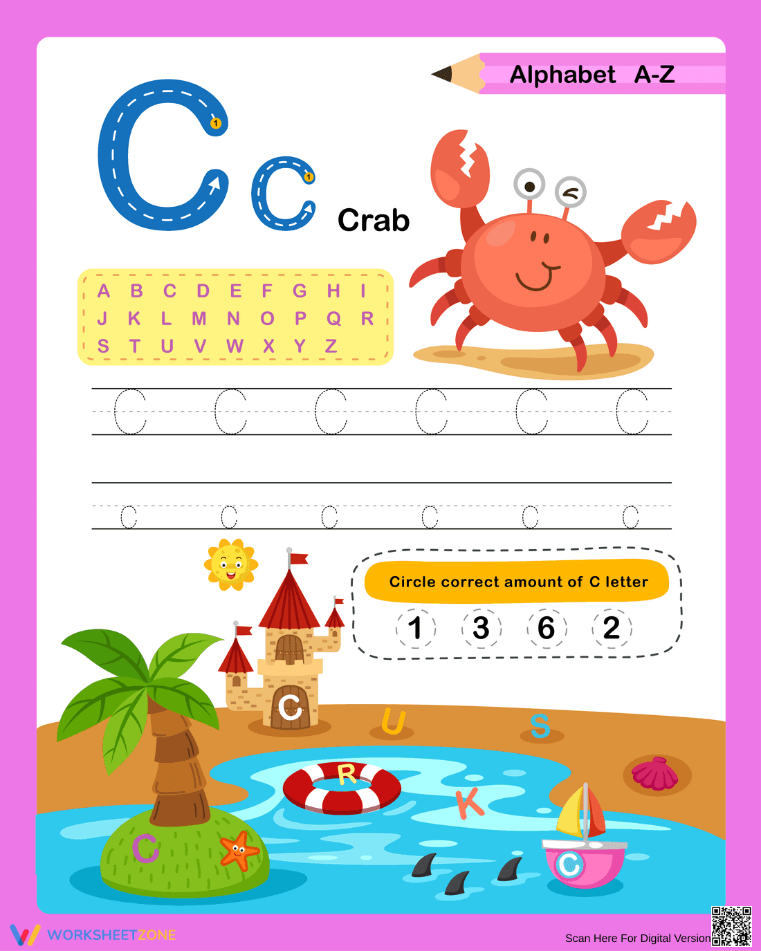 Letter C Alphabet Worksheet | Grade K Essential - Page 1