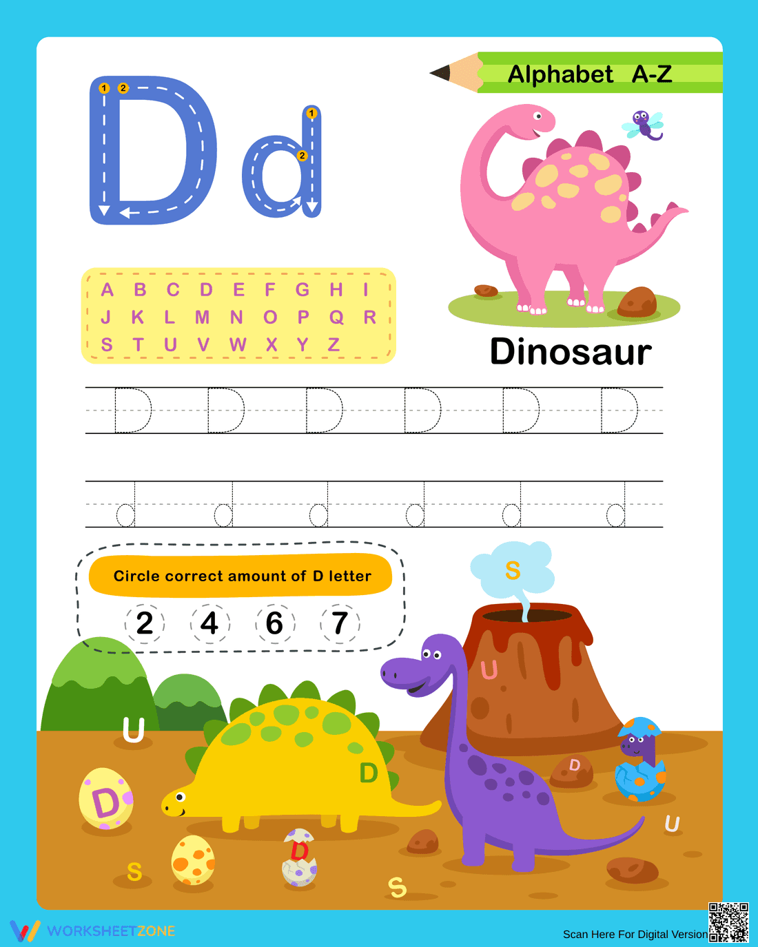 Letter D Alphabet Worksheet | Essential Kindergarten Ready - Page 1