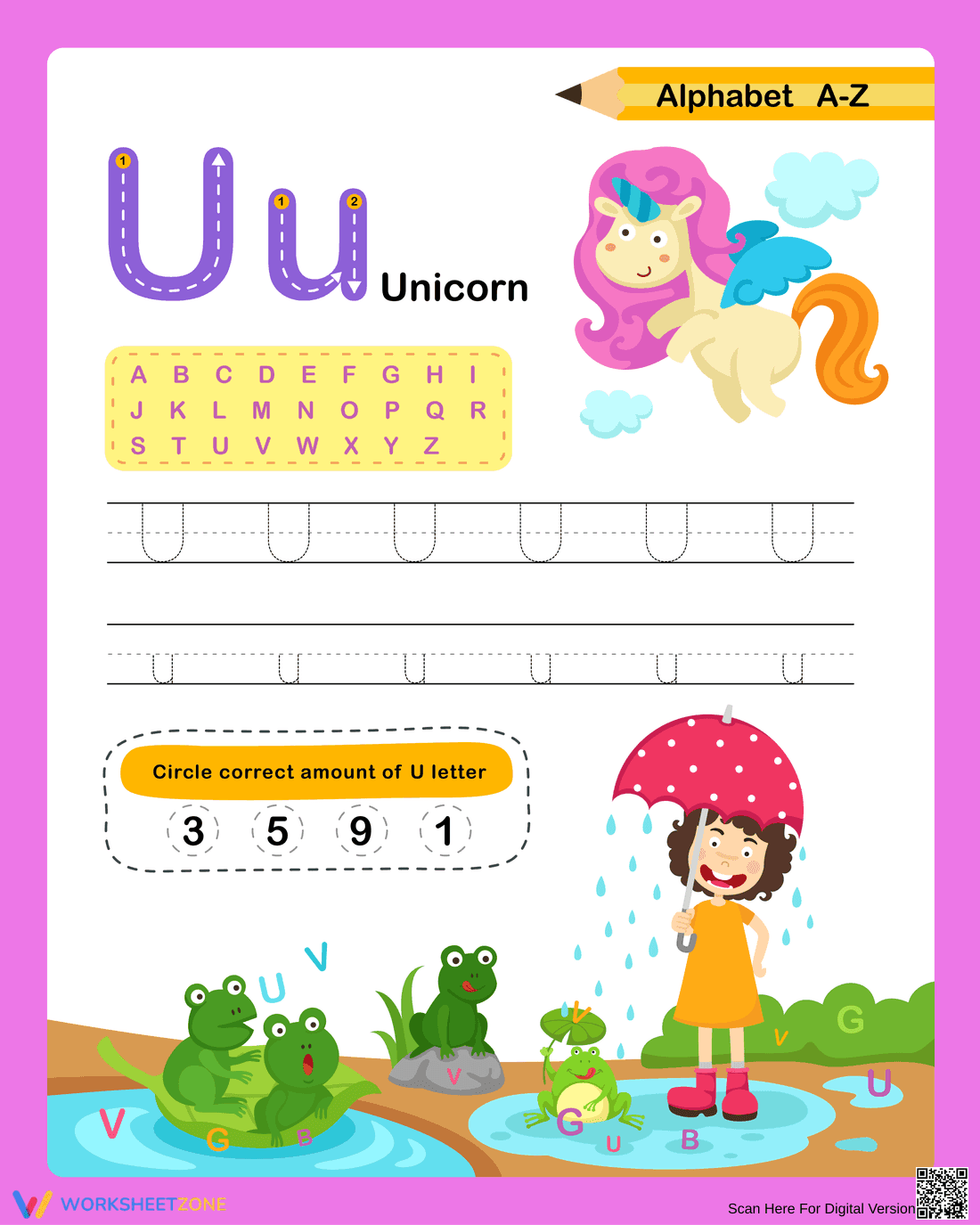 Alphabet Practice: Letter U Activities for Kids - Page 1